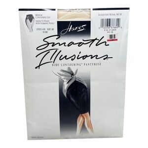 Hanes Smooth Illusions Medium Contouring Leg Sheer To Waist Style 650 Sz AB